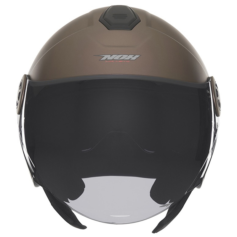 Motoristična čelada z odprtim obrazom NOX N182 mat bronze