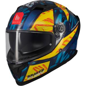 Celotna motoristična čelada MT Braker SV Fury modro-rumena