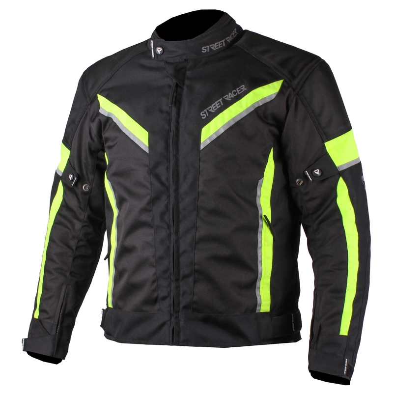 Street Racer Prestige črno-fluo rumena motoristična jakna naprodaj razprodaja