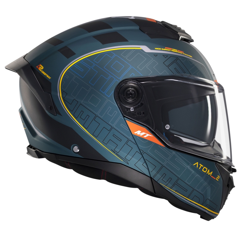 Motoristična čelada na preklop MT Atom 2 SV Destiny mat zeleno-črna
