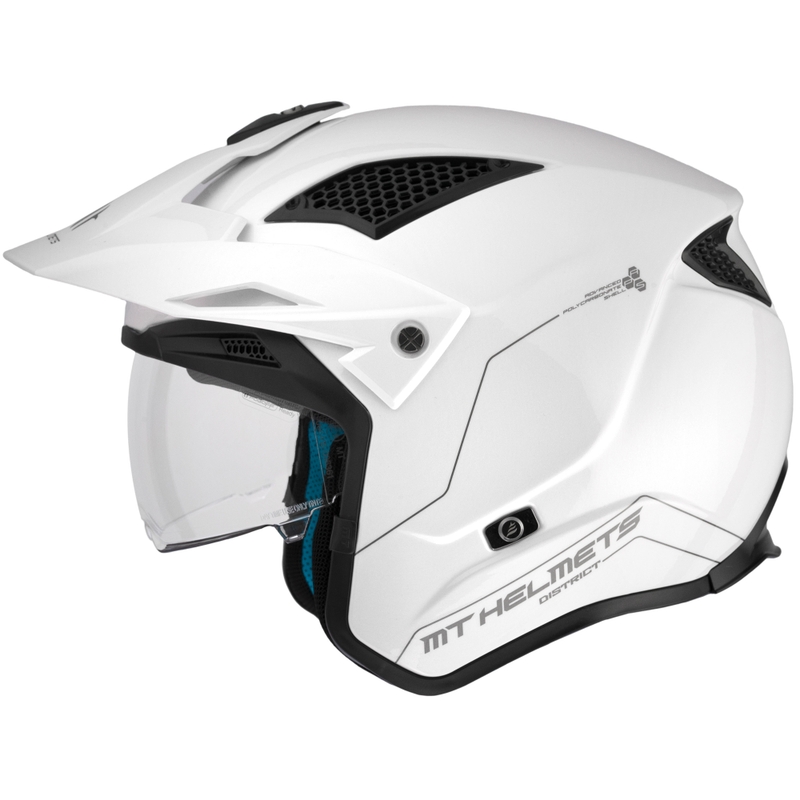 Motoristična čelada Open Face Trial MT District SV Solid white