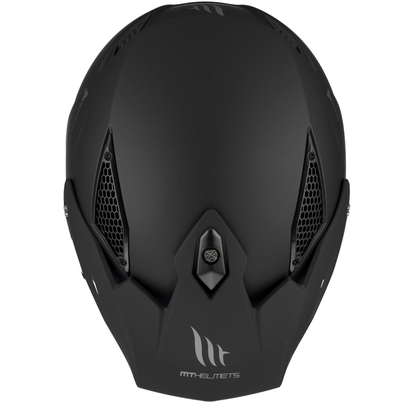 MT District SV Solid Open Face Trial motoristična čelada, mat črna