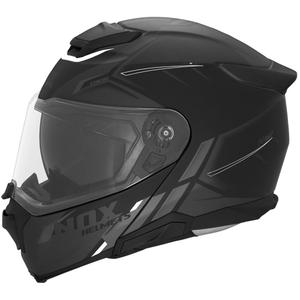 Motoristična čelada na preklop NOX N967 Synchro mat črno-bela