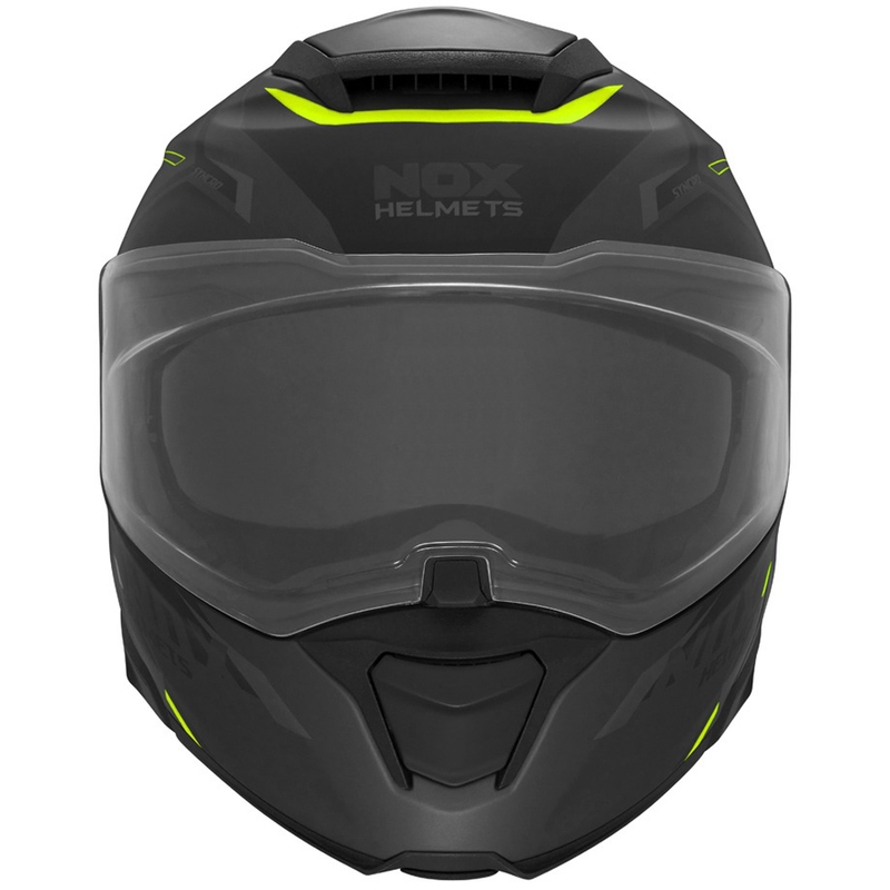 Motoristična čelada NOX N967 Synchro mat črno-fluo rumena
