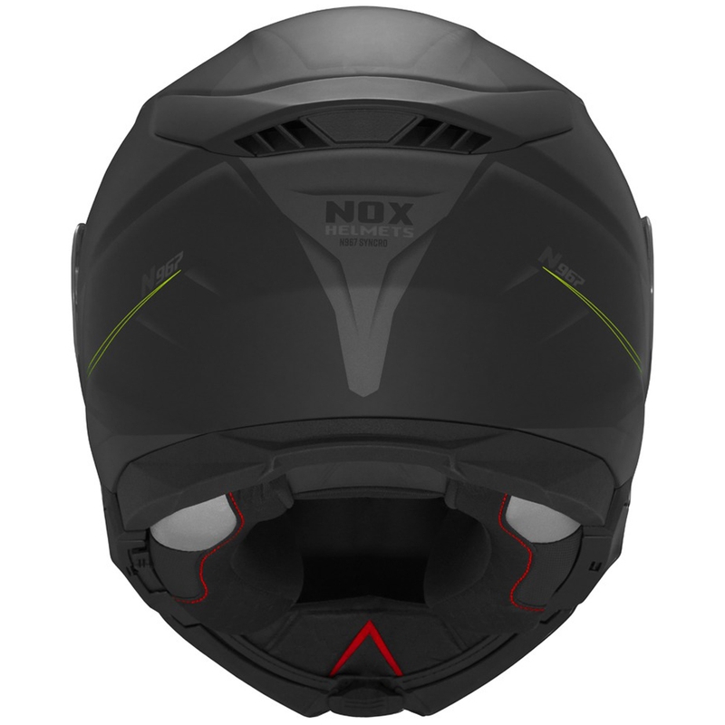 Motoristična čelada NOX N967 Synchro mat črno-fluo rumena