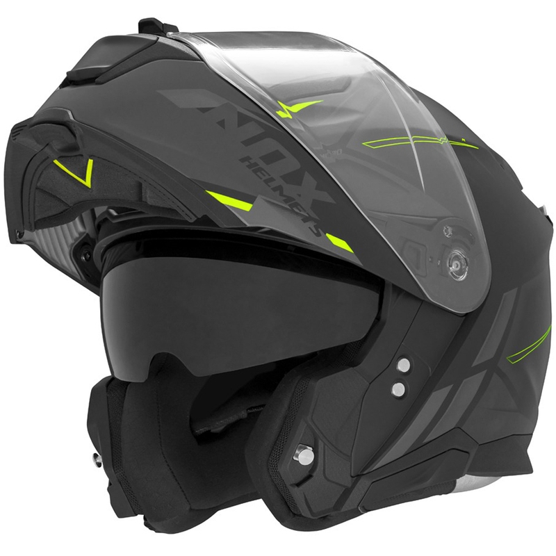 Motoristična čelada NOX N967 Synchro mat črno-fluo rumena