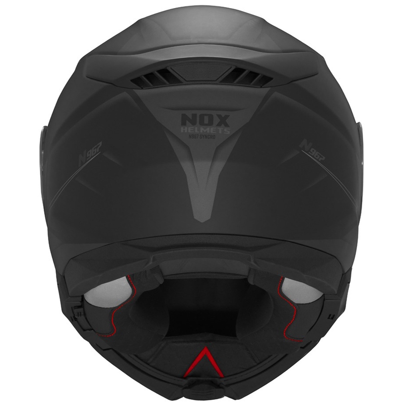 Preklopna motoristična čelada NOX N967 Synchro mat črno-siva