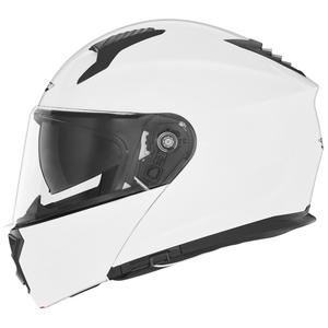 Motoristična čelada na preklop NOX N968 biserno bela