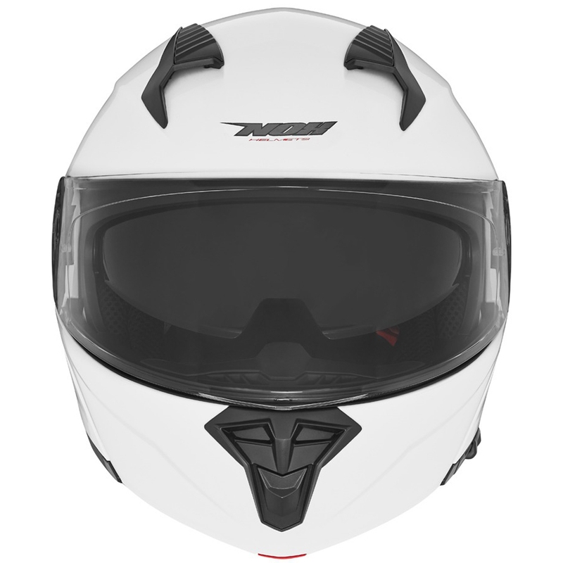 Motoristična čelada na preklop NOX N968 biserno bela