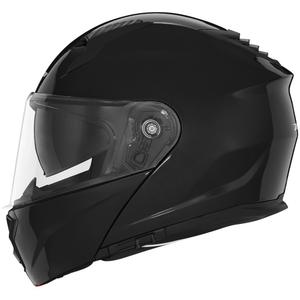 Motoristična čelada na preklop NOX N968 sijajno črna