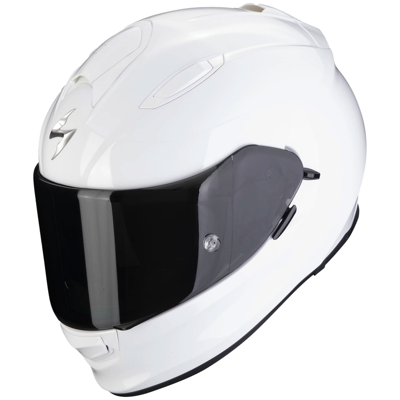 Bela motoristična čelada Scorpion Exo-491 Solid
