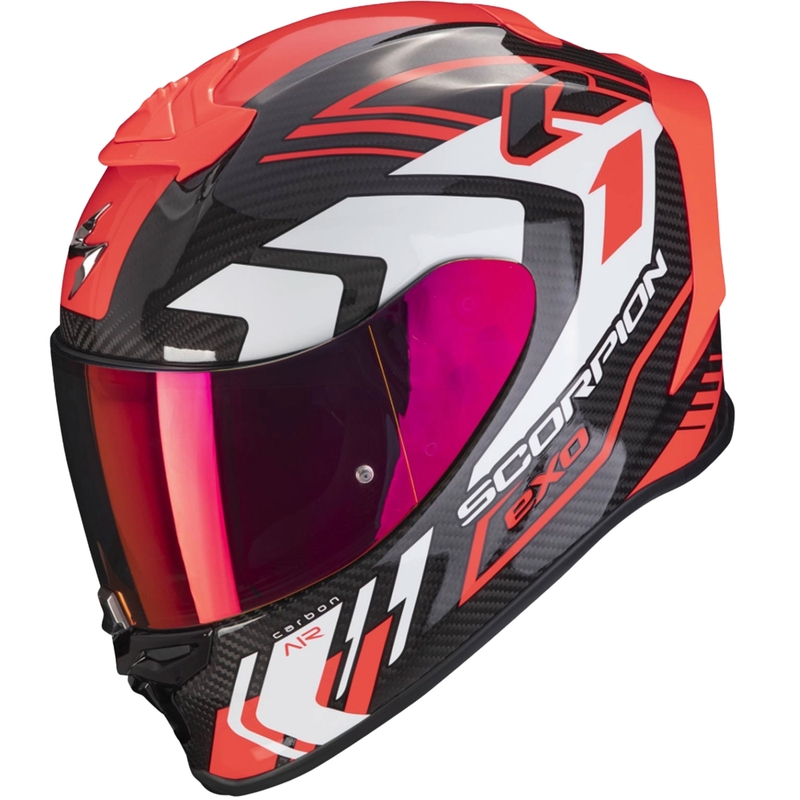 Integralna čelada Scorpion EXO-R1 EVO Carbon Air Supra črno-rdeča