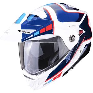 Motoristična čelada SCORPION ADX-2 CAMINO pearl belo-modro-rdeča razprodaja