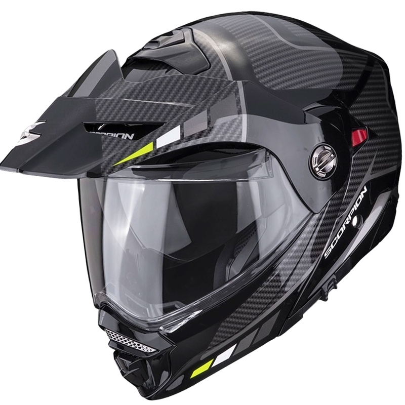 Moto čelada SCORPION ADX-2 CAMINO črno-srebrna-fluo rumena razprodaja