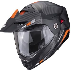 Motoristična čelada SCORPION ADX-2 CAMINO črna-srebrna-oranžna razprodaja