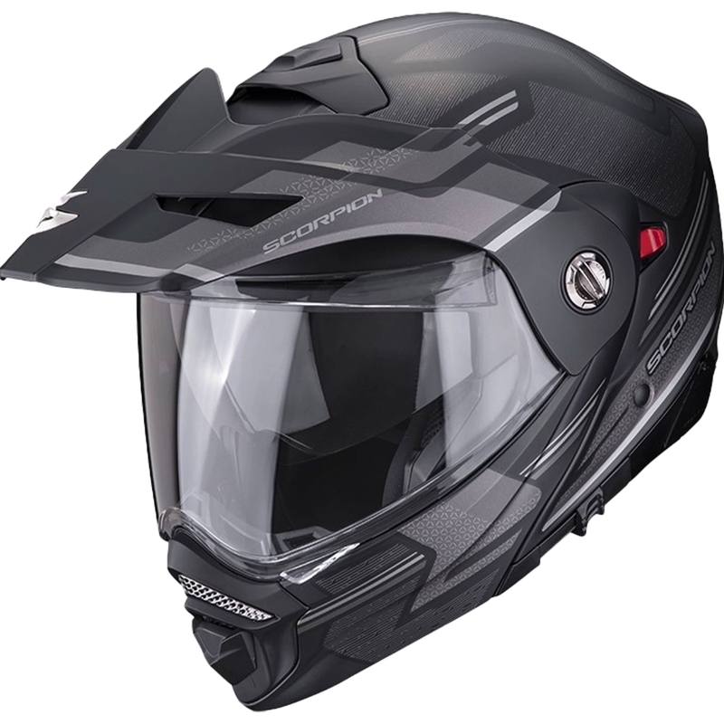 Motoristična čelada SCORPION ADX-2 CARRERA mat črna-srebrna