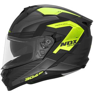 Celotna motoristična čelada NOX N304S CARVER mat črno-rumena