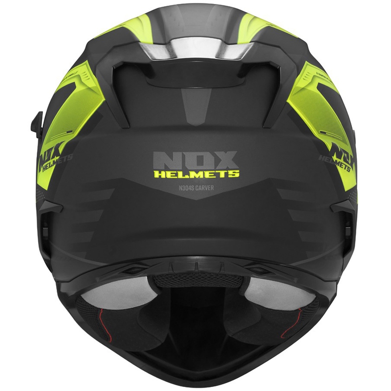 Celotna motoristična čelada NOX N304S CARVER mat črno-rumena