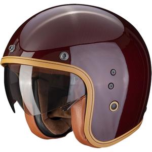 Odprta čelada Scorpion Belfast Evo Carbon rdeča sijajna