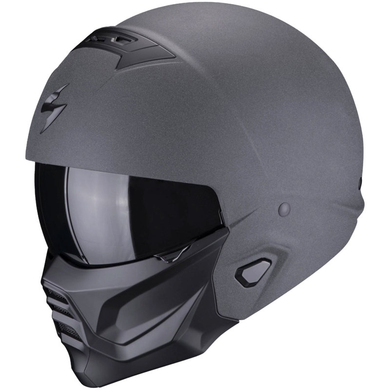 Odprta čelada z masko Scorpion EXO-COMBAT II, grafitno temno siva