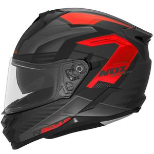 Celotna motoristična čelada NOX N304S CARVER mat črno-rdeča