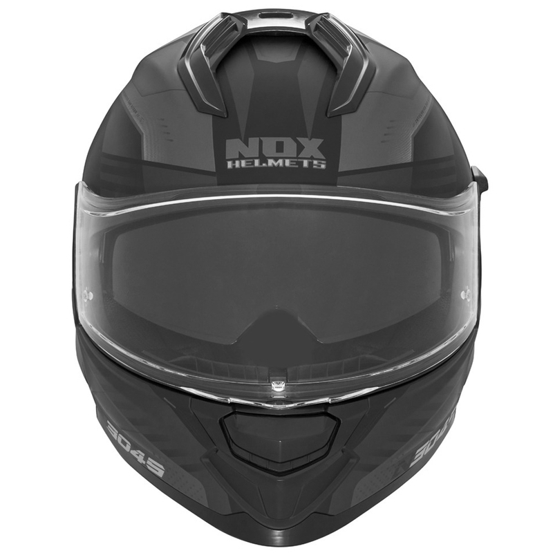 Celoobrazna motoristična čelada NOX N304S CARVER mat črna-titan