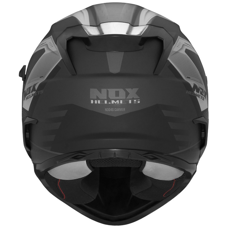 Celoobrazna motoristična čelada NOX N304S CARVER mat črna-titan