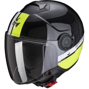 Motoristična čelada SCORPION EXO-CITY STRADA pearl black-white-fluo yellow