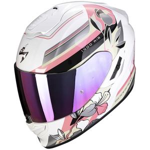 Integralna motoristična čelada Scorpion EXO-1400 EVO Air Gaia pearl white-pink