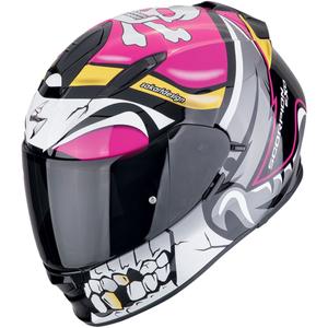 Celoobrazna motoristična čelada Scorpion EXO-491 PIRATE roza