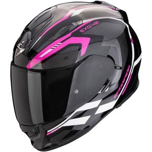 Celoobrazna motoristična čelada Scorpion EXO-491 KRYPTA črno-roza-bela