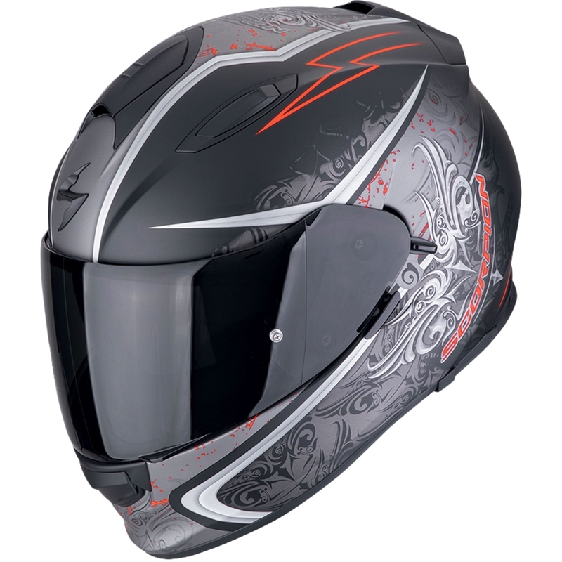 Scorpion EXO-491 RUN celoobrazna motoristična čelada mat črno-rdeča