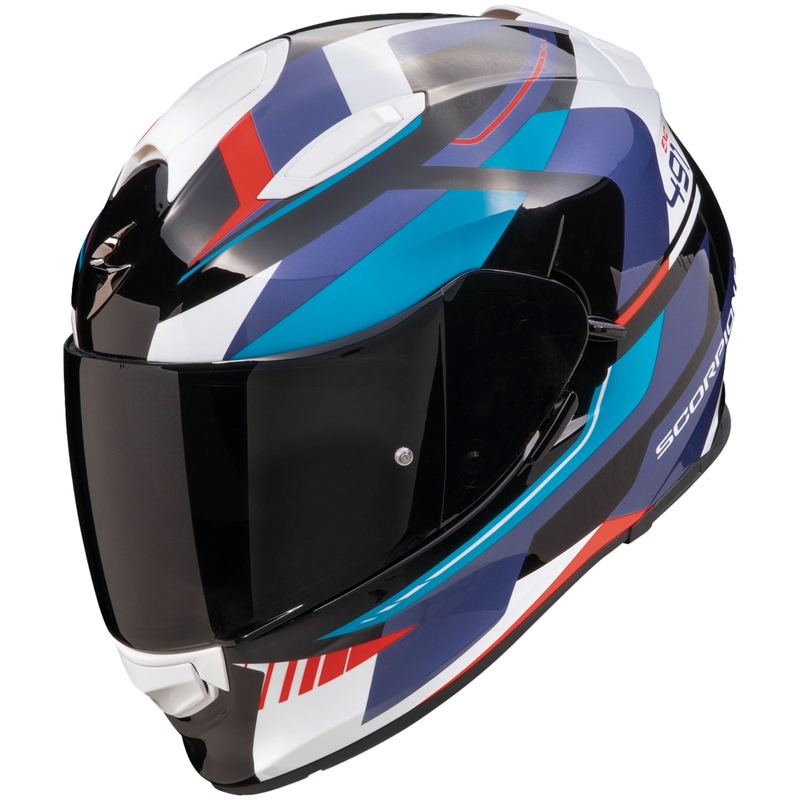 Scorpion EXO-491 Abilis full-face motoristična čelada črno-modra-rdeča