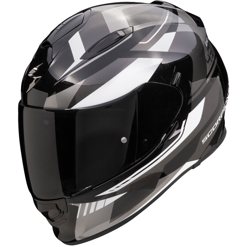 Celoobrazna motoristična čelada Scorpion EXO-491 Abilis črno-sivo-bela razprodaja