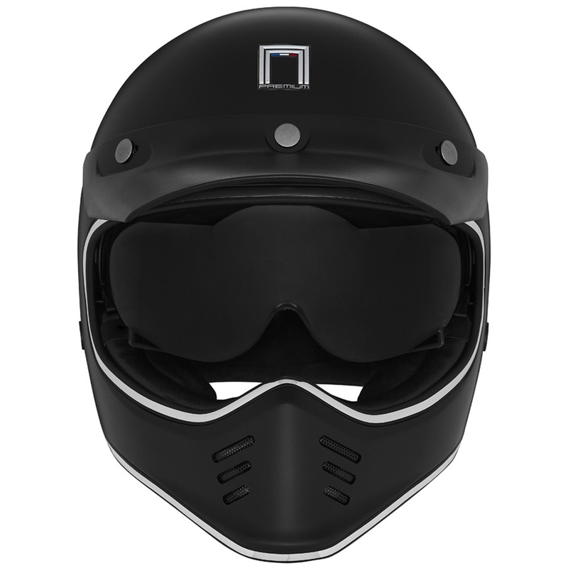 Celoobrazna motoristična čelada NOX PREMIUM SEVENTY II mat črna