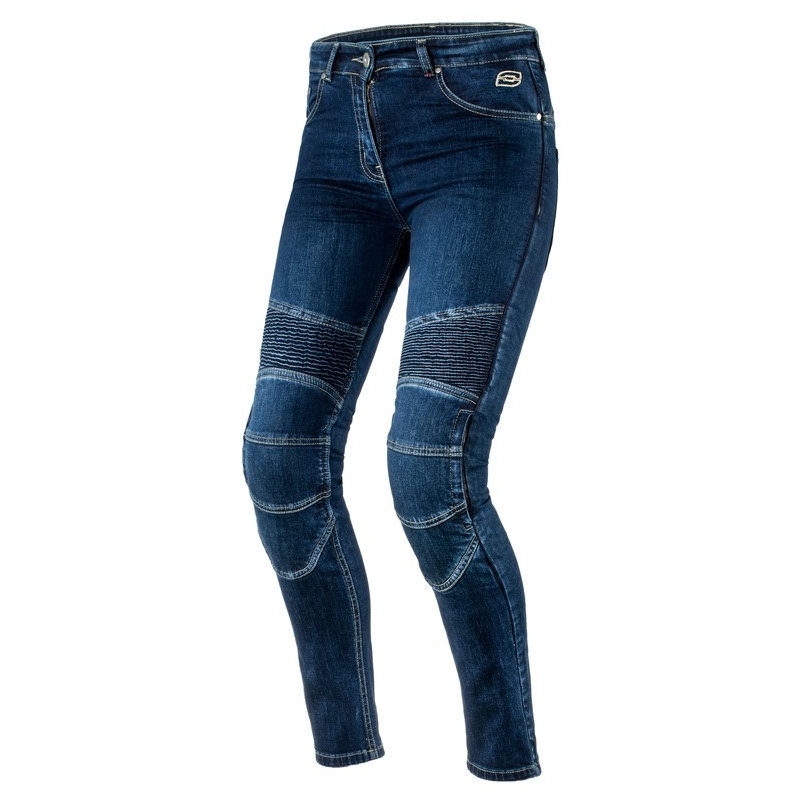 Ženske Ozone Agness Blue Motorcycle Jeans razprodaja