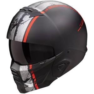 Modularna motoristična čelada Scorpion EXO-COMBAT II LORD mat črno-rdeča