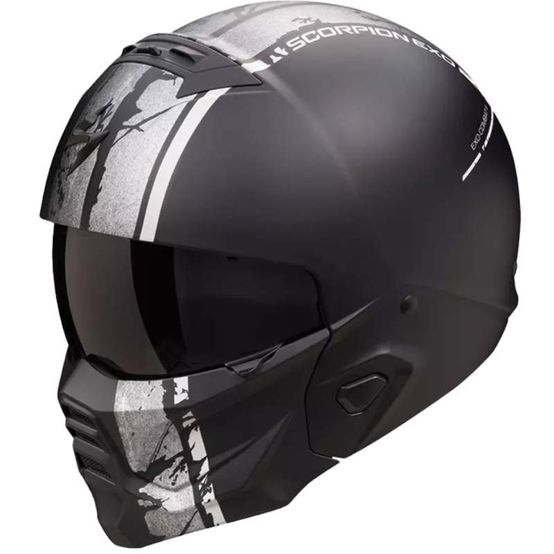 Modularna čelada Scorpion EXO-COMBAT II LORD mat črno-srebrna razprodaja