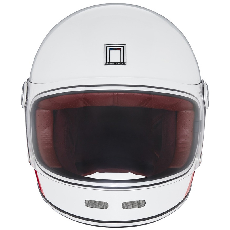 Celoobrazna motoristična čelada NOX PREMIUM REVENGE belo-modro-rdeča