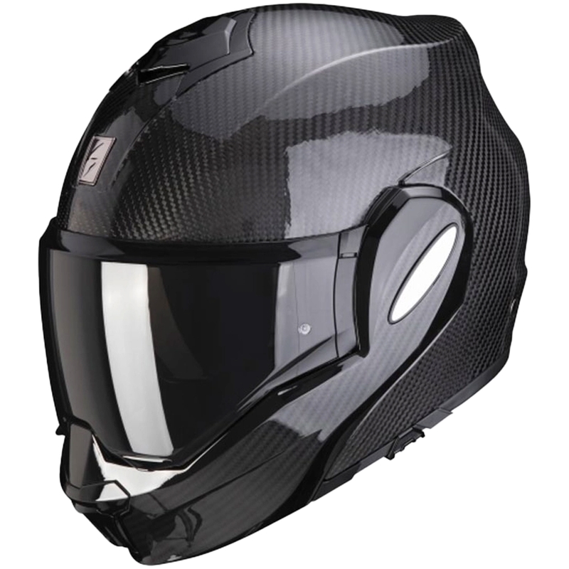 Čelada Scorpion EXO-TECH EVO Carbon, preklopna, črna, sijajna