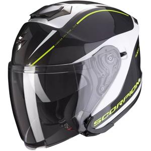 Odprta čelada Scorpion EXO-S1 Shadow črno-bela-fluo rumena