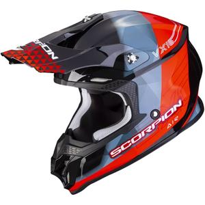 Motokros čelada Scorpion VX-16 EVO AIR GEM črno-modro-rdeča