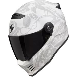 Integralna motoristična čelada Scorpion Covert FX Dragon mat sivo-srebrna