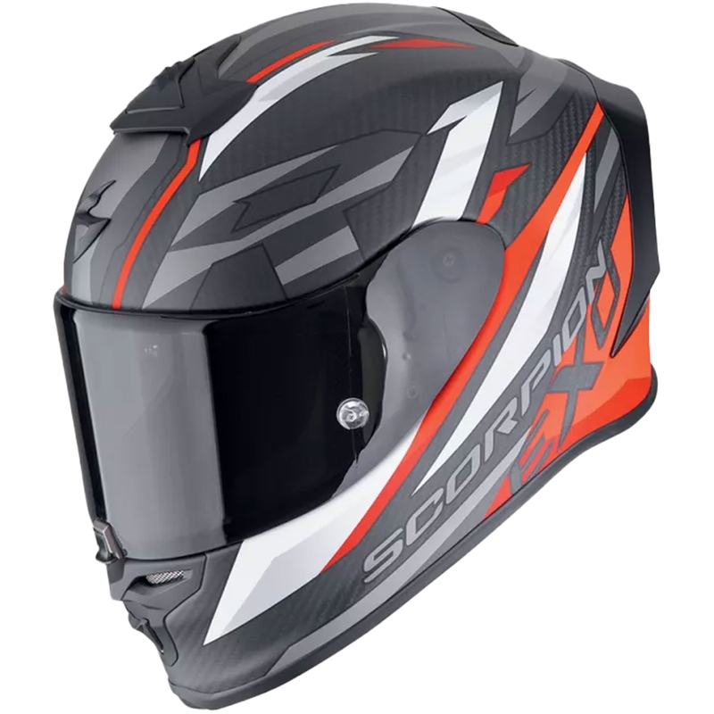 Integralna motoristična čelada Scorpion EXO-R1 EVO CARBON AIR RUNNER mat črno-rdeča