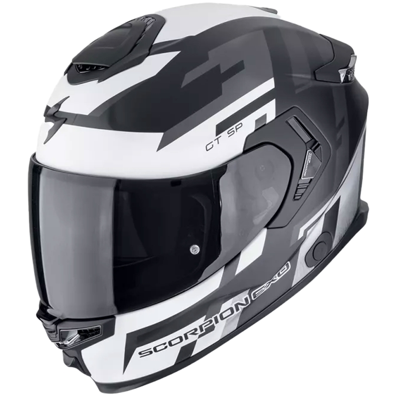 Integralna motoristična čelada Scorpion EXO-GT SP AIR TORNADO mat črno-srebrna