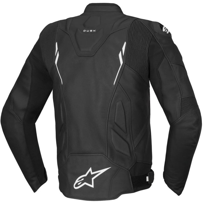 Alpinestars Dusk usnjena motoristična jakna črno-bela