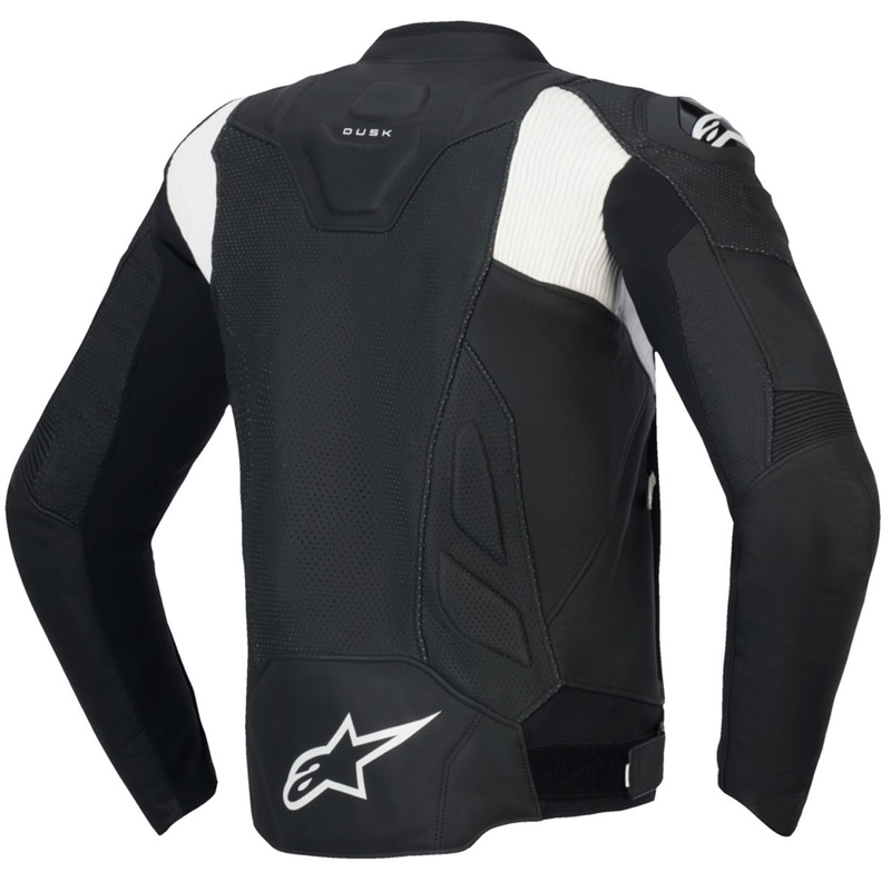 Alpinestars Dusk Airflow usnjena motoristična jakna črno-bela