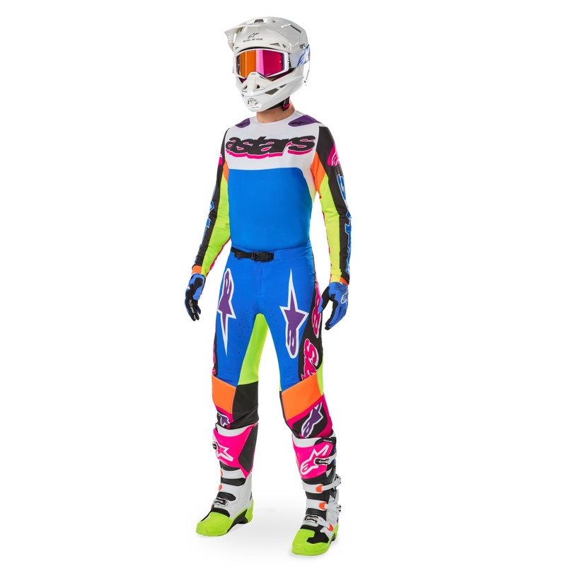 Večbarvne motokros hlače Alpinestars SUPERTECH omejena serija HAY