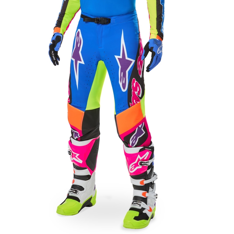 Večbarvne motokros hlače Alpinestars SUPERTECH omejena serija HAY