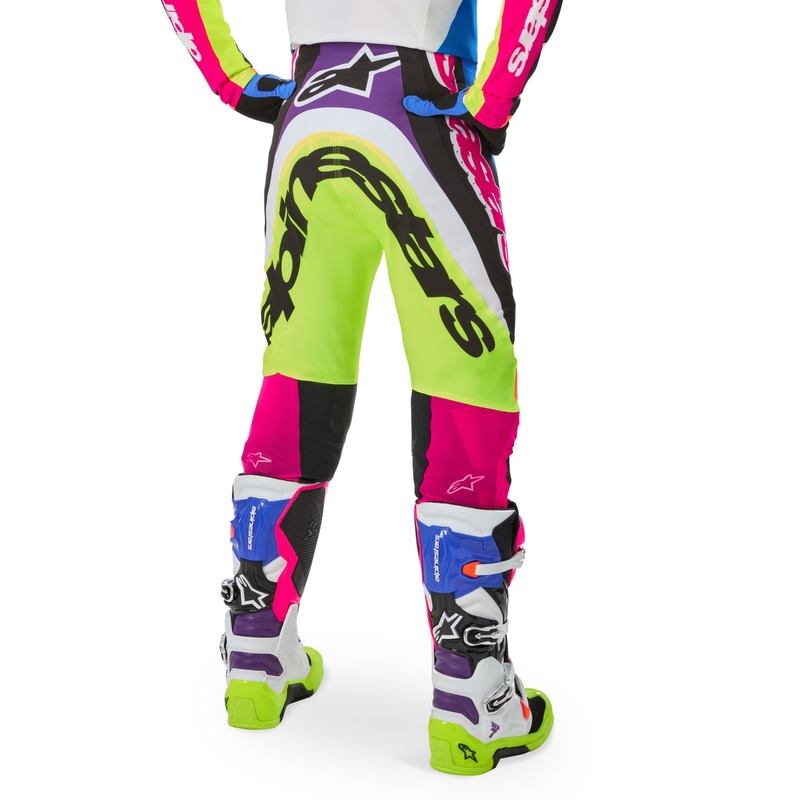 Večbarvne motokros hlače Alpinestars SUPERTECH omejena serija HAY